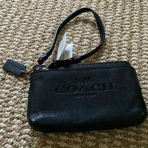 Coach double corner zip wristlet